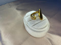 Chunky Gold Stainless Steel Ring, Modern Open Band, Adjustable
