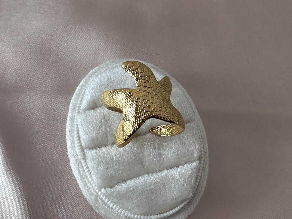 Gold Sculptural Adjustable Ring – Stainless Steel Tarnish Resistant Statement Jewelry, Bold Minimal Ring