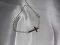 Gold Cross Bracelet – Stainless Steel Dainty Christian Jewelry, Adjustable Chain