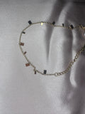 18K Gold Plated Anklet – Dainty Geometric Square Charm Bracelet