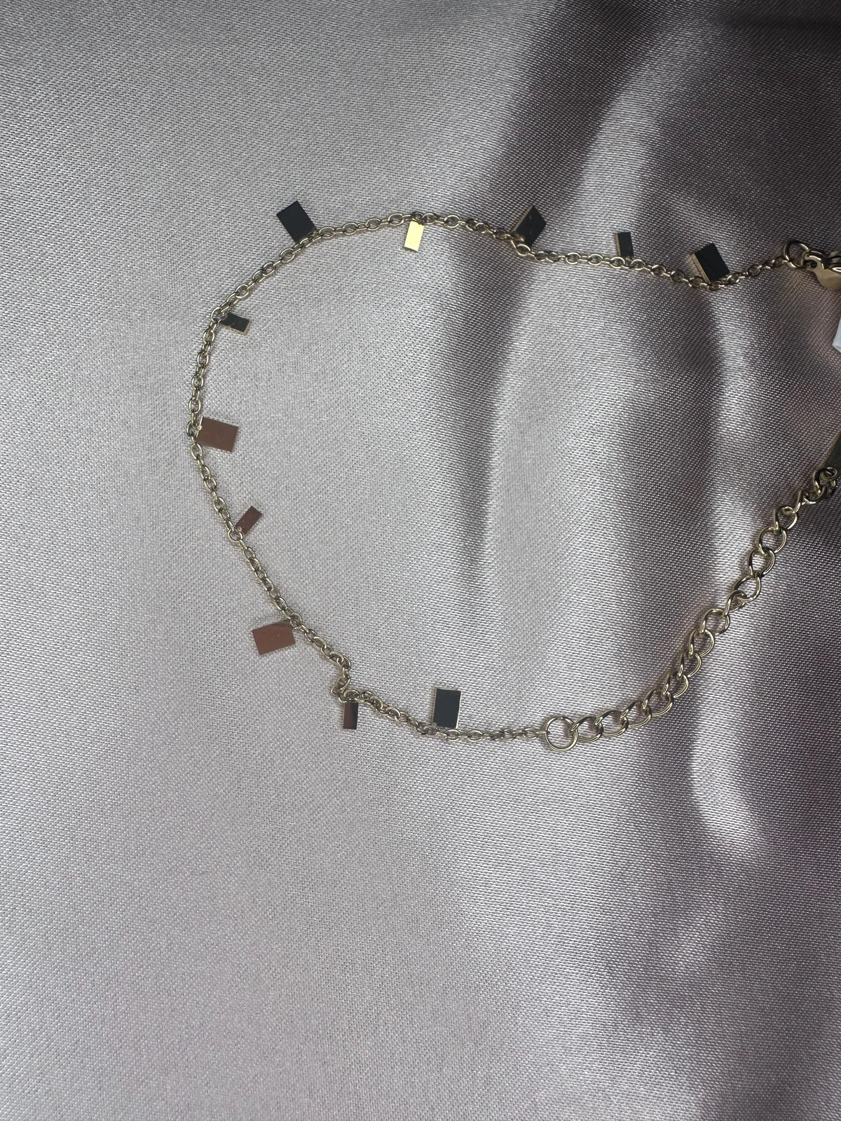 18K Gold Plated Anklet – Dainty Geometric Square Charm Bracelet