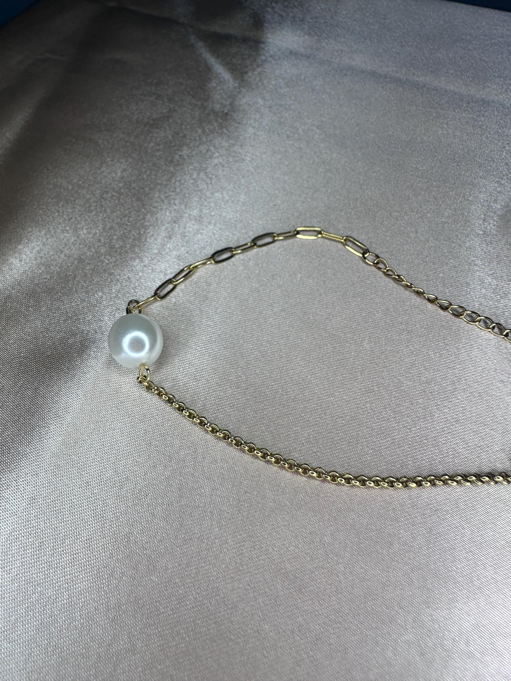 18K Gold Plated Pearl Bracelet – Dainty Double Chain Minimalist Jewelry