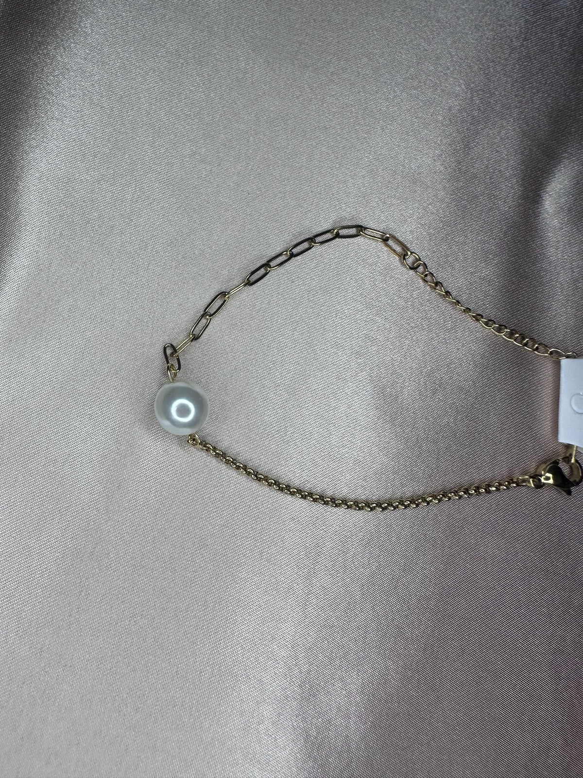 18K Gold Plated Pearl Bracelet – Dainty Double Chain Minimalist Jewelry