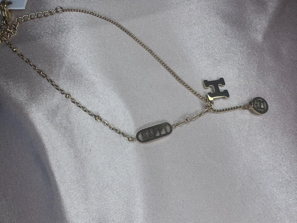 Gold Initial Bracelet – Dainty Stainless Steel Personalized Jewelry