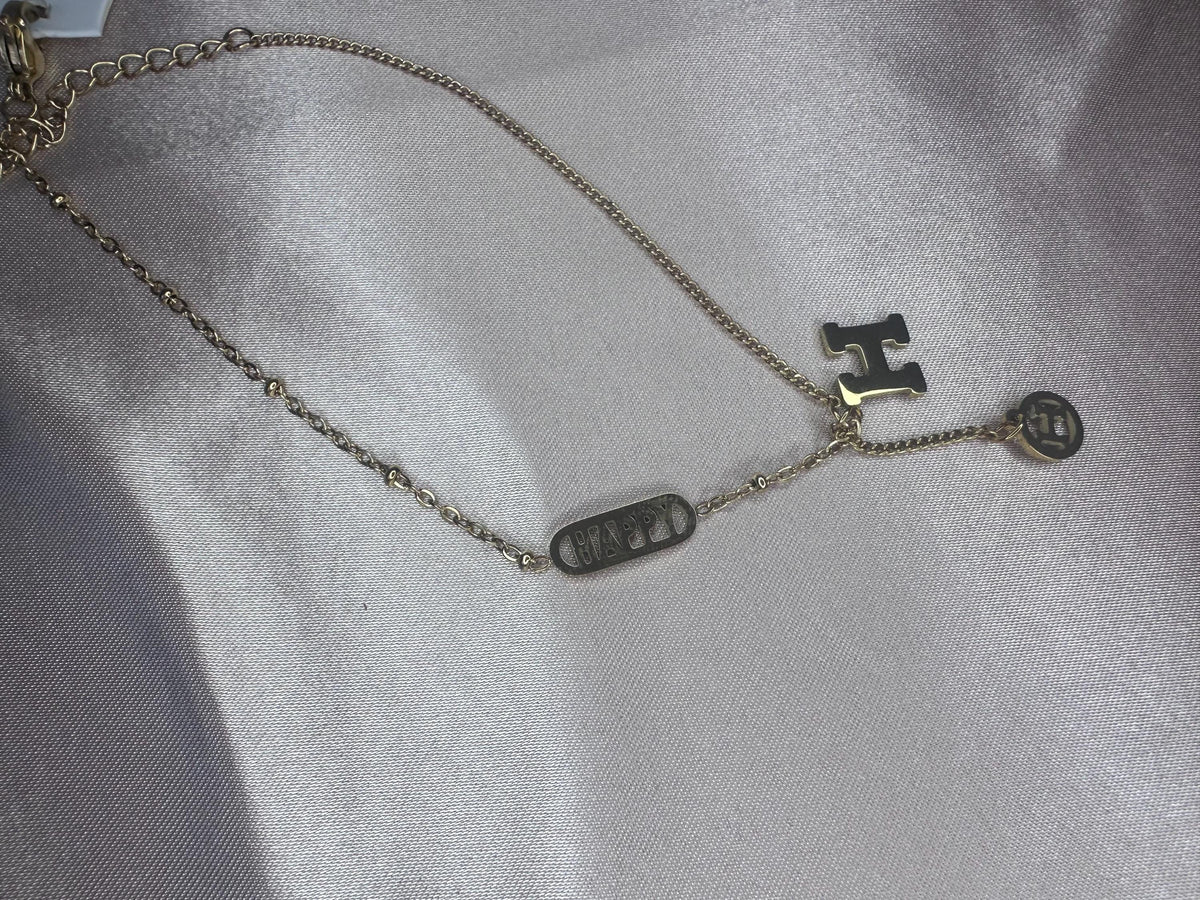 Gold Initial Bracelet – Dainty Stainless Steel Personalized Jewelry