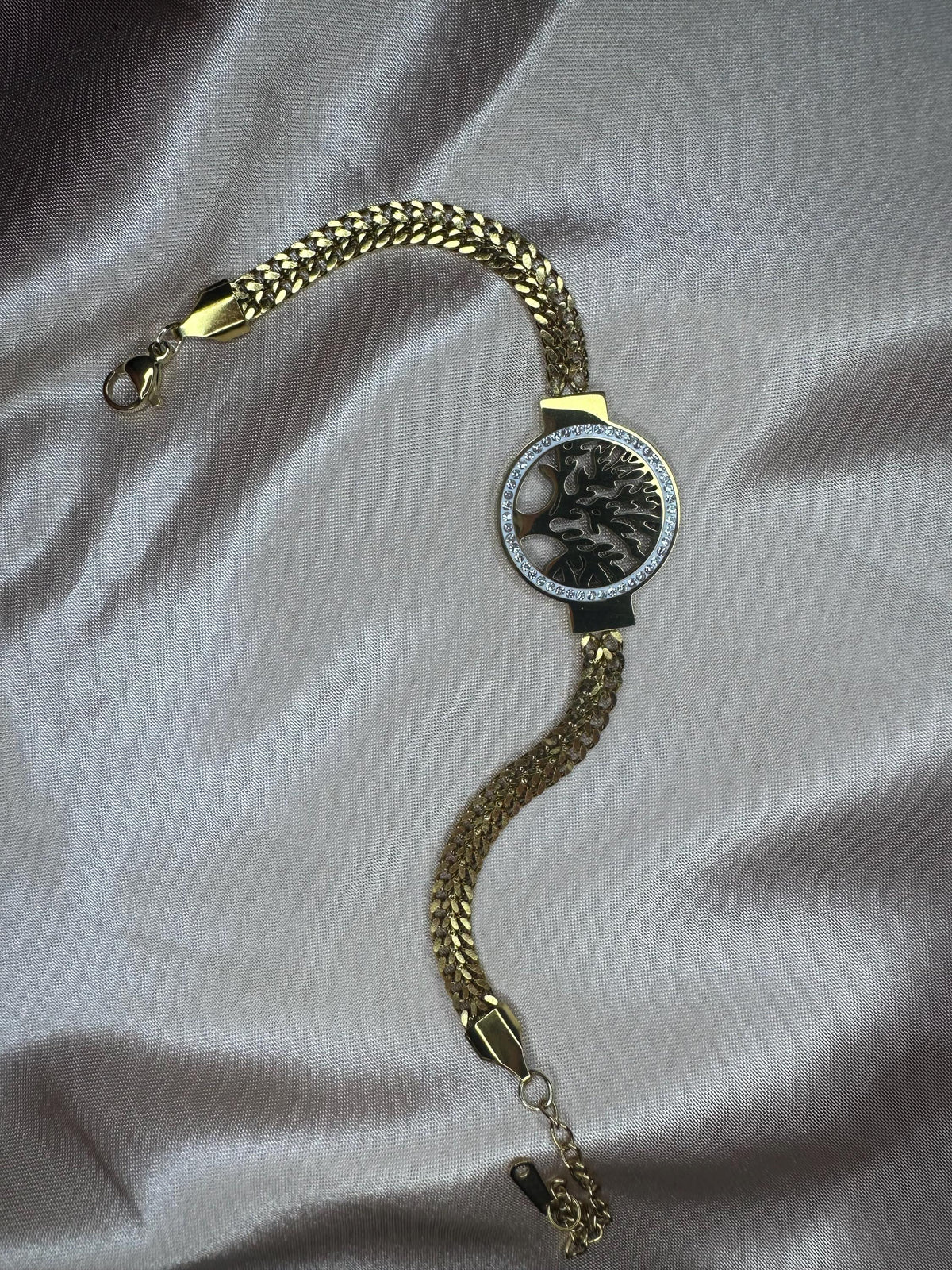 18K Gold Plated Tree of Life Bracelet – Stainless Steel Adjustable Nature Jewelry