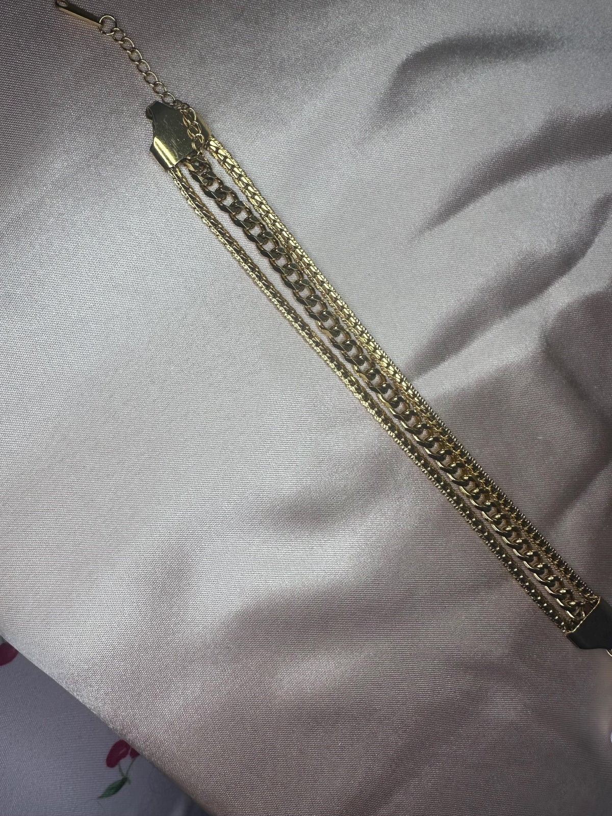 18K Gold Plated Layered Chain Bracelet – Stainless Steel Statement Jewelry