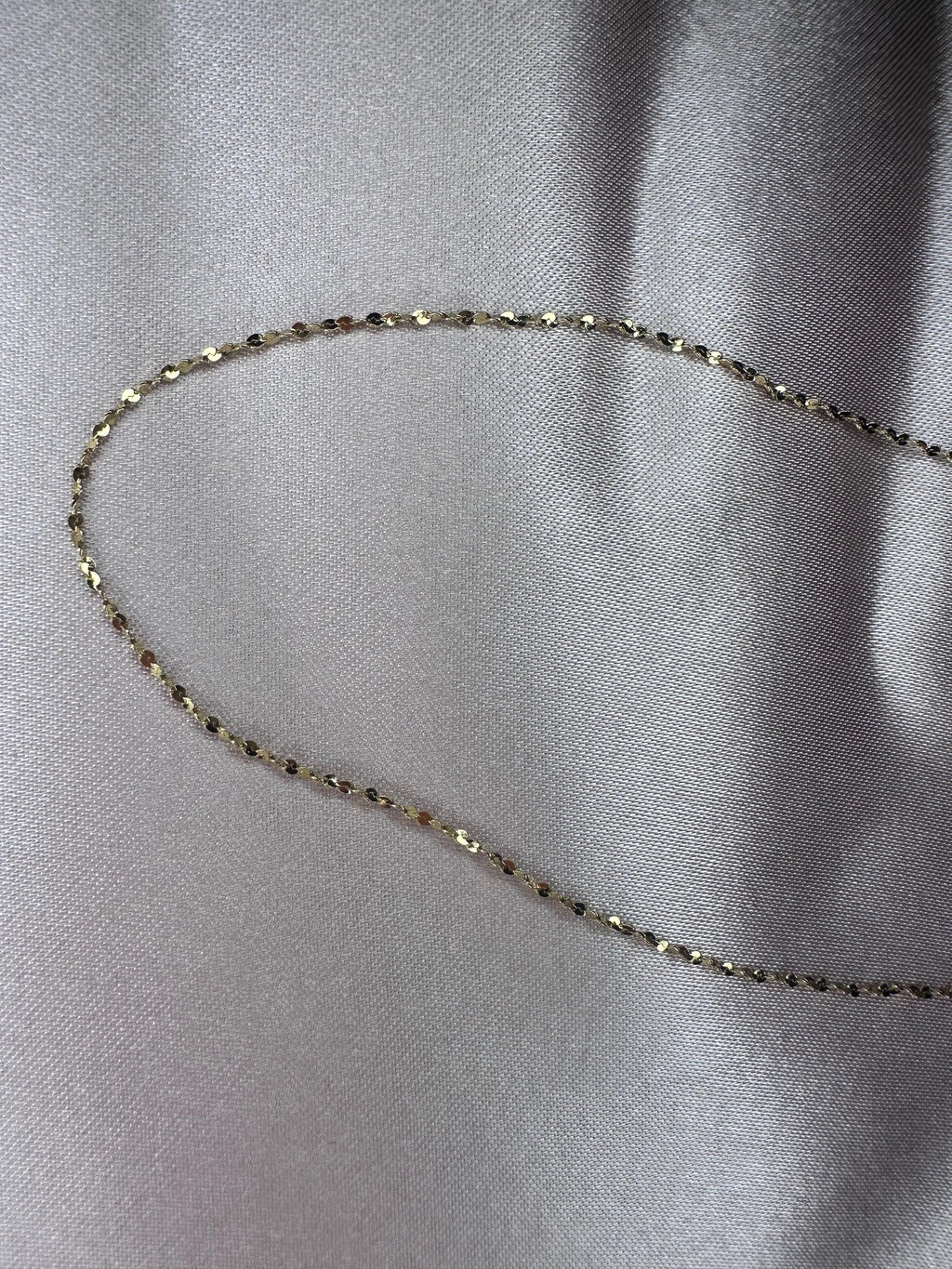18K Gold Plated Sequin Disc Necklace – Minimalist Stainless Steel Chain