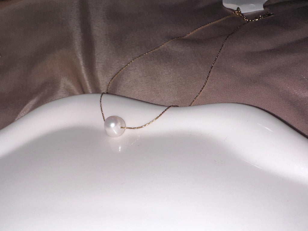 18K Gold Plated Pearl Necklace – Minimalist Pendant Jewelry – Everyday Elegant Chain