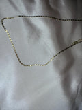 18K Gold Plated Herringbone Chain Necklace – Minimalist Flat Snake Everyday Jewelry