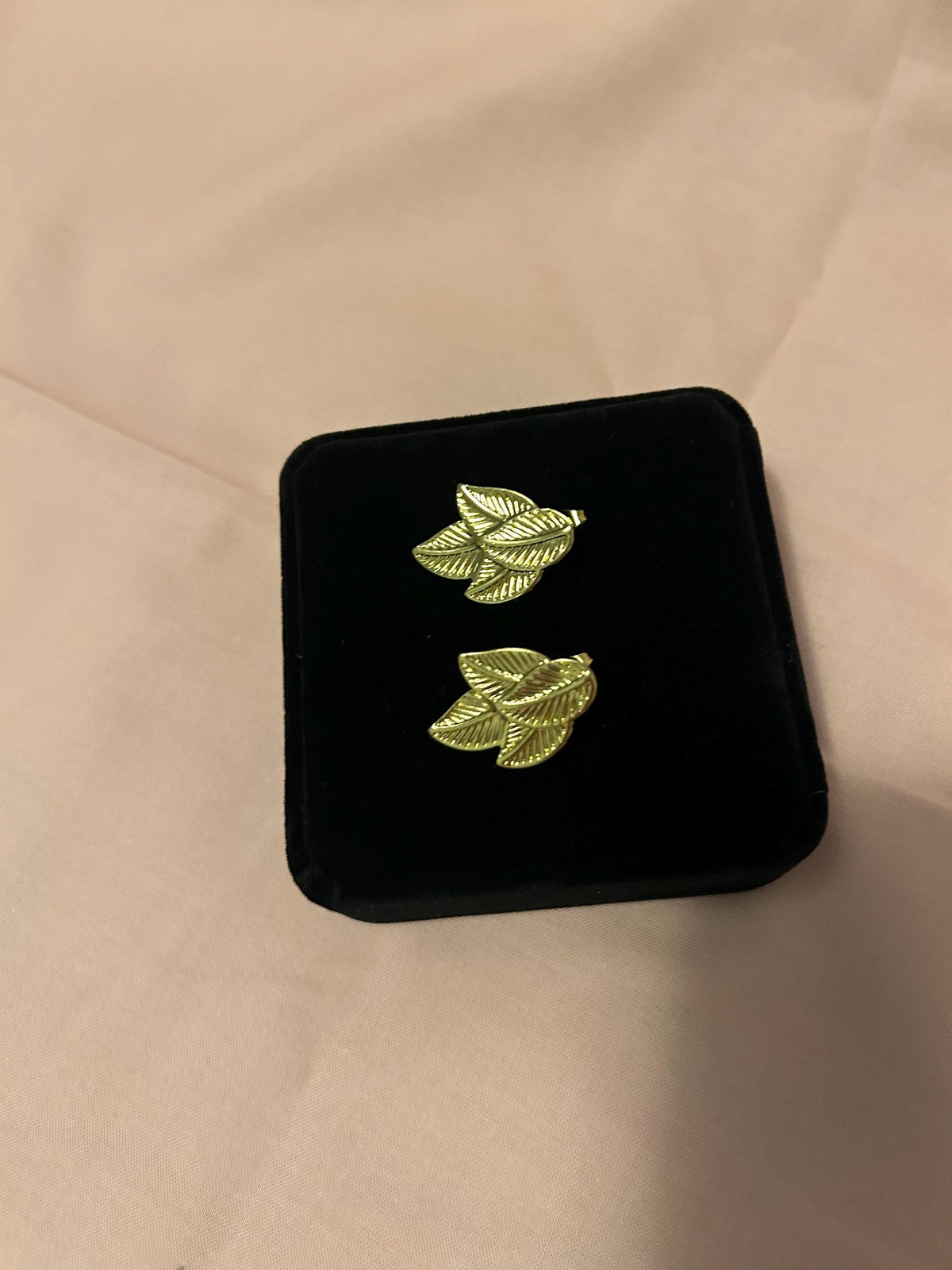 18K Gold Plated Leaf Stud Earrings | Minimalist Botanical Nature Jewelry