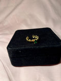 18K Gold Plated Emerald Ring – Stainless Steel Adjustable Statement Jewelry
