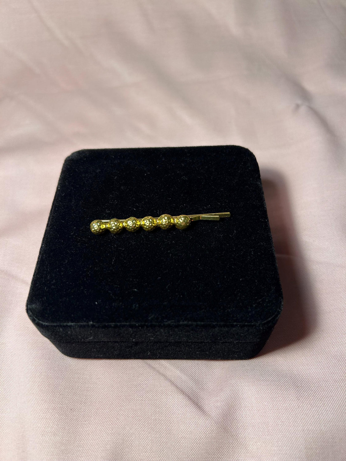 18K Gold Plated Beaded Hair Clip – Minimalist Stainless Steel Barrette Accessory