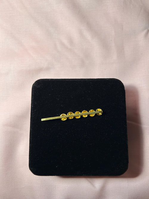 18K Gold Plated Beaded Hair Clip – Minimalist Stainless Steel Barrette Accessory