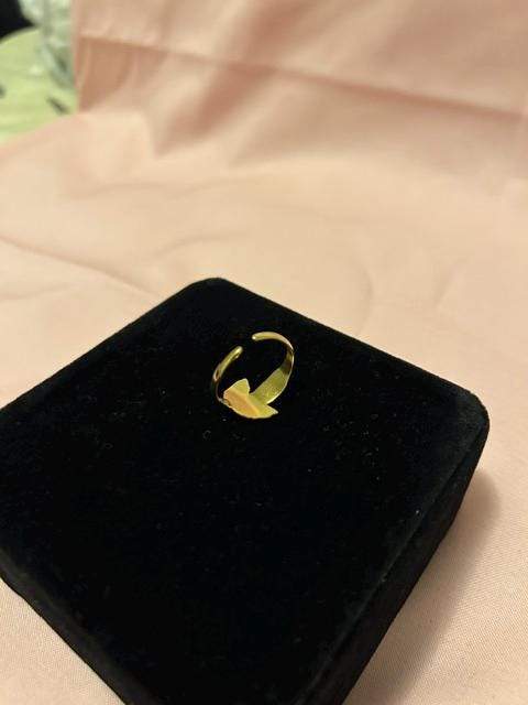 18K Gold Plated Leaf Ring | Adjustable Nature Wrap Band, Minimalist Style