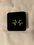 18K Gold Plated Star Hoop Earrings, Minimalist Stainless Steel Jewelry