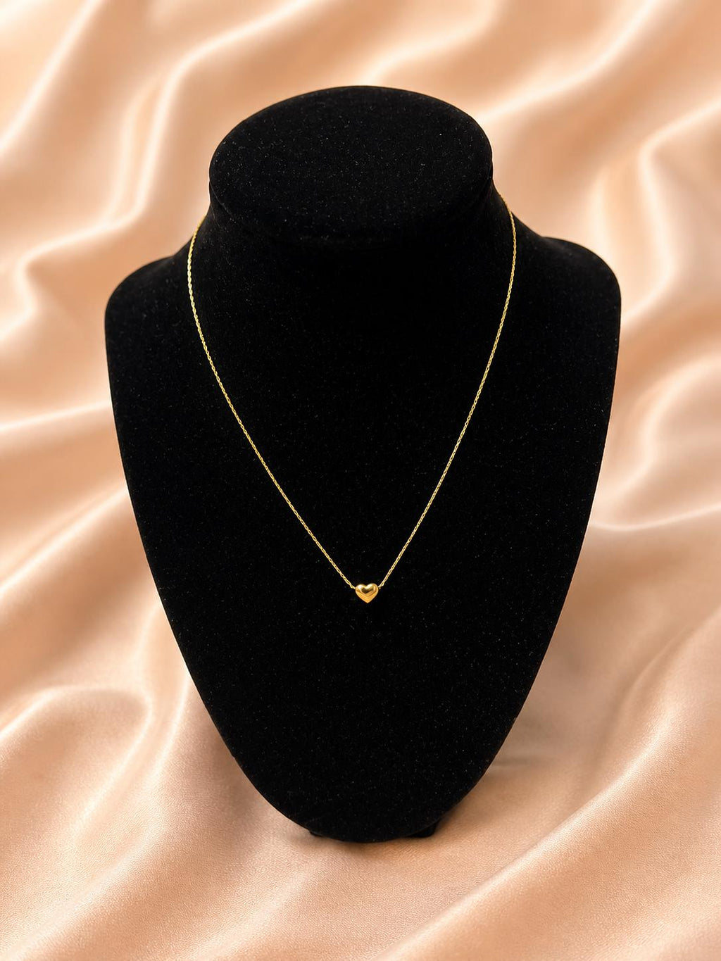 18K Gold Plated Heart Necklace | Dainty Stainless Steel Pendant | Everyday Minimalist Jewelry