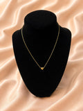 18K Gold Plated Heart Necklace | Dainty Stainless Steel Pendant | Everyday Minimalist Jewelry