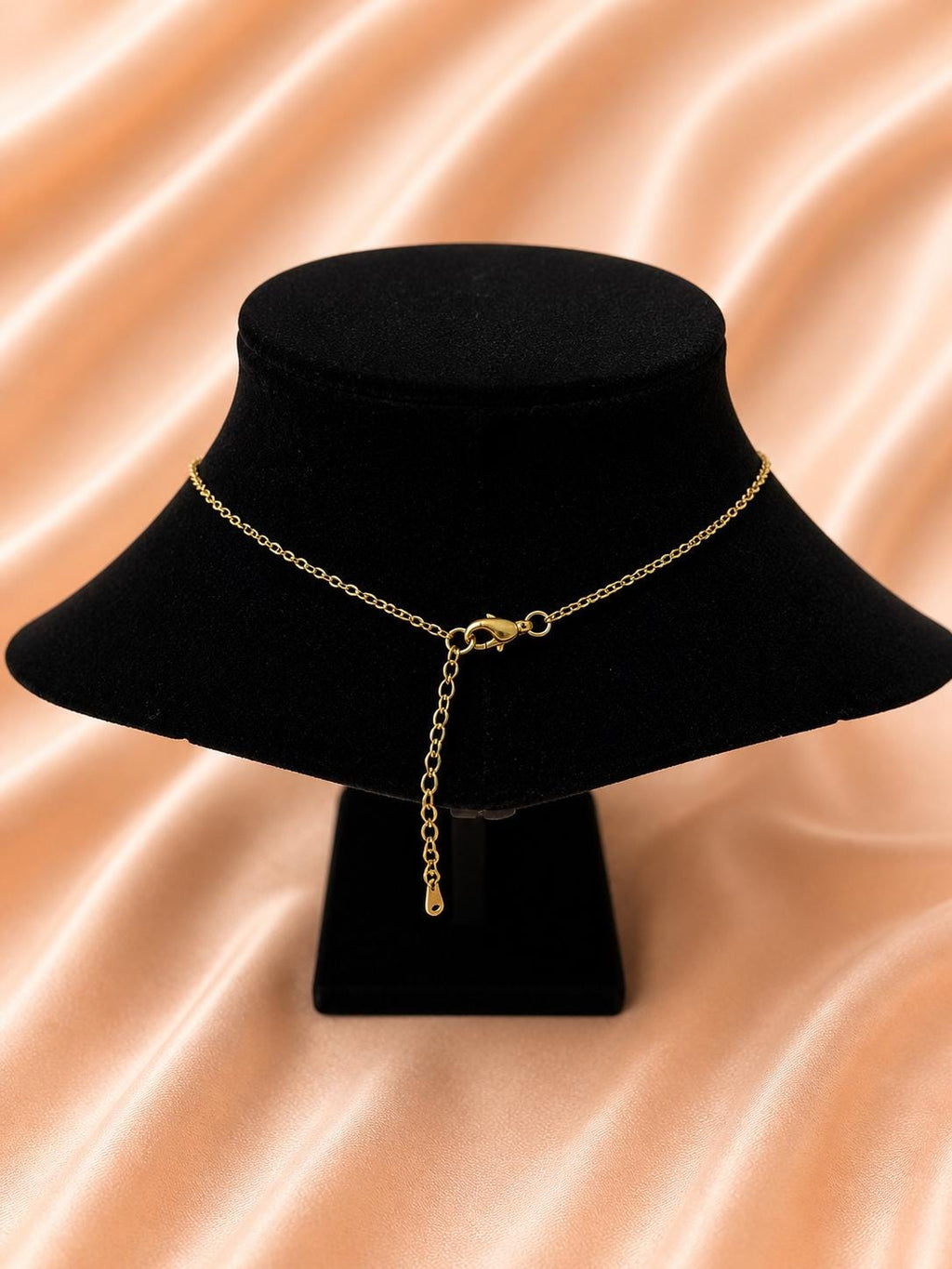 18K Gold Plated Interlocking Circle Necklace | Minimalist Double Ring Pendant, Dainty Chain