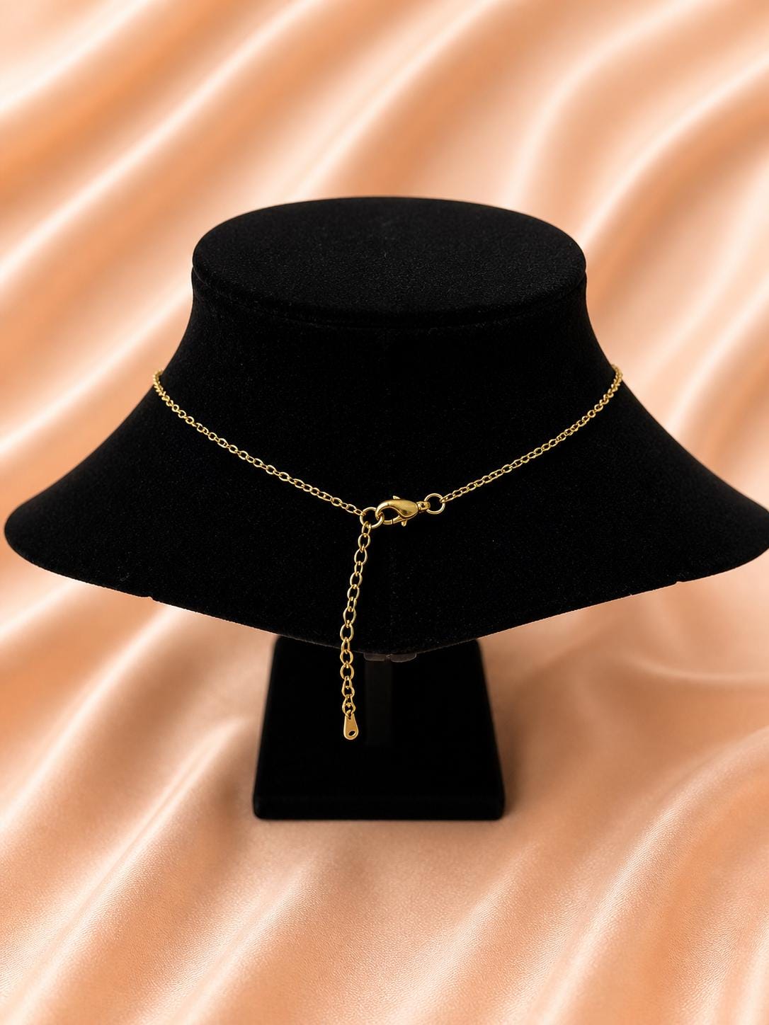 18K Gold Plated Interlocking Circle Necklace | Minimalist Double Ring Pendant, Dainty Chain