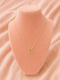 18K Gold Plated Heart Necklace – Minimalist Dainty Pendant, Tarnish Resistant Chain