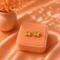 18K Gold Plated Flower Stud Earrings, Dainty Floral Minimalist Jewelry