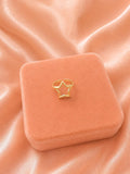 18K Gold Plated Star Ring, Adjustable Open Celestial Band, Minimalist Jewelry