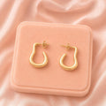 Chunky Teardrop Hoop Earrings – 18K Gold Plated Stainless Steel, Minimalist Statement Hoops