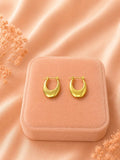 18K Gold Plated Crescent Hoop Earrings – Minimalist Statement Jewelry
