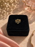 18K Gold Plated Evil Eye Ring – Adjustable Stainless Steel Statement Jewelry
