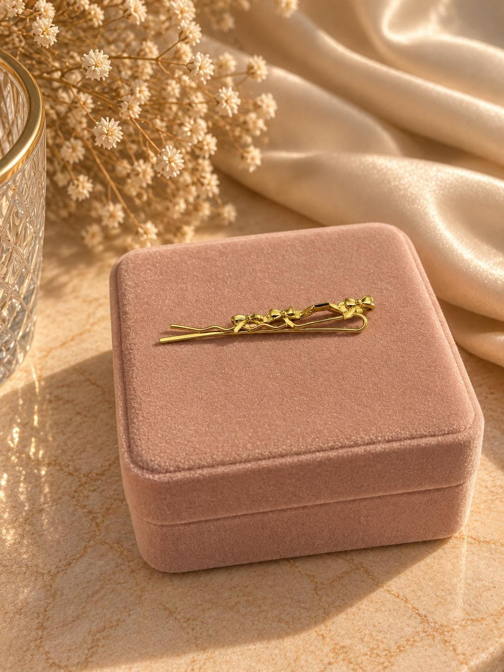 18K Gold Plated Seashell Starfish Hair Clip – Coastal Beach Bobby Pin Accessory