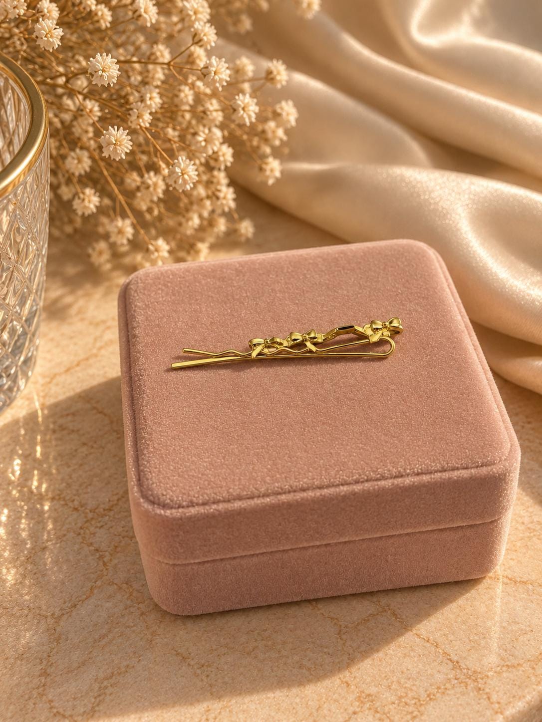 18K Gold Plated Seashell Starfish Hair Clip – Coastal Beach Bobby Pin Accessory
