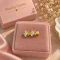 18K Gold Plated Floral Hair Clip, Crystal Flower Barrette, Elegant Accessory